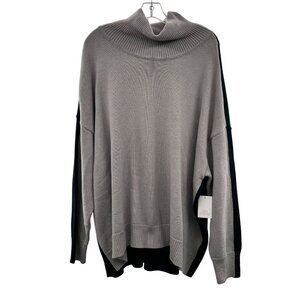 Daily Thread Women's Turtleneck Sweater Gray/Navy Colorblock Size 3X New